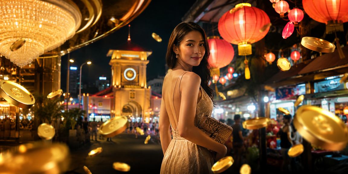 Khung cảnh chợ đêm tại TP. Hồ Chí Minh – người dùng thư giãn và trải nghiệm giải trí trực tuyến